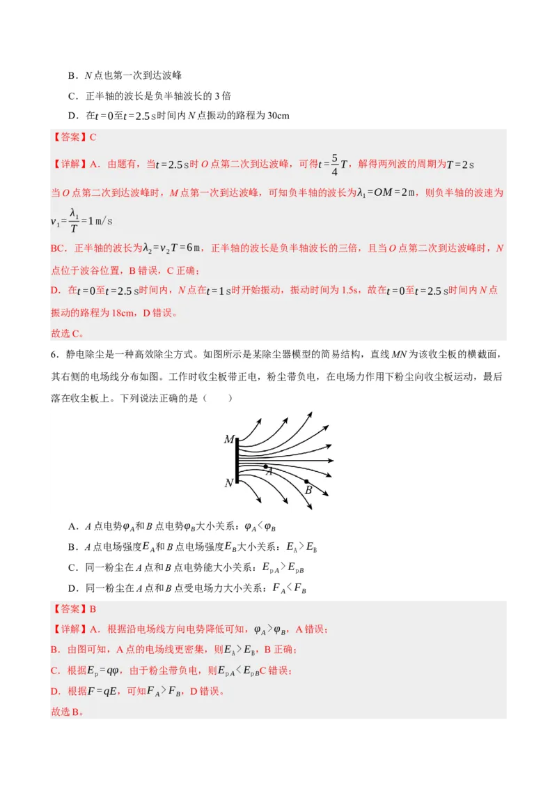 黄金卷07-赢在高考&middot;黄金8卷备战2024年高考物理模拟卷（北京卷专用）（解析版）_4.2025物理总复习_2024年新高考资料_4.2024高考模拟预测试卷