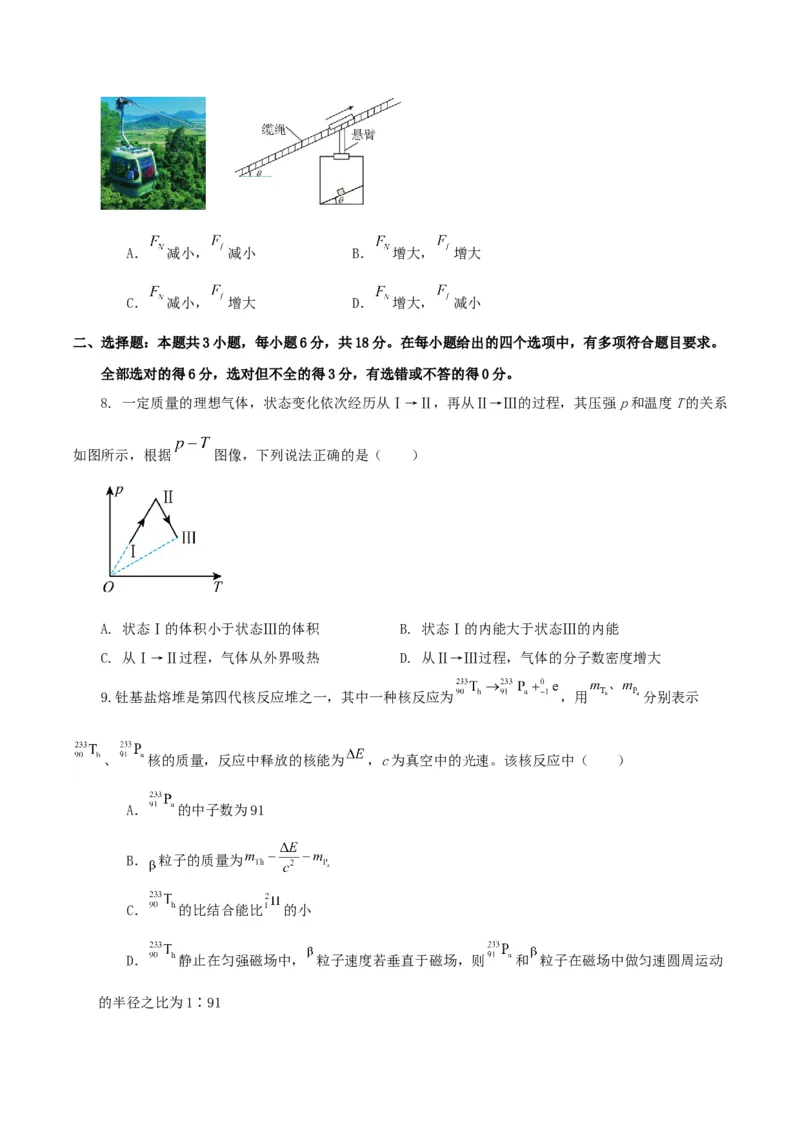 黄金卷03-赢在高考&middot;黄金8卷备战2024年高考物理模拟卷（河北卷专用）（考试版）-副本_4.2025物理总复习_2024年新高考资料_4.2024高考模拟预测试卷