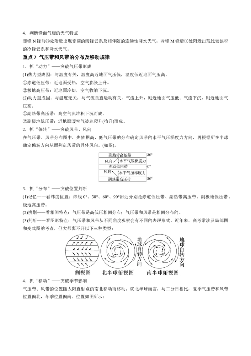 专题4地球上的大气（讲义）（解析版）_9.2025地理总复习_2024年新高考资料_3.2024专项复习_备战2024年高考地理总复习专题考点+微专题集成讲练辑