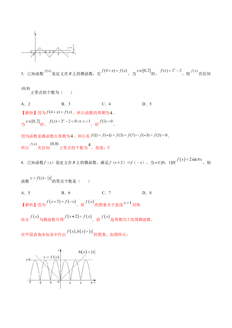 专题08函数的周期性(解析版)_2.2025数学总复习_2023年新高考资料_专项复习_2023年新高考数学函数重点突破（新高考专用）