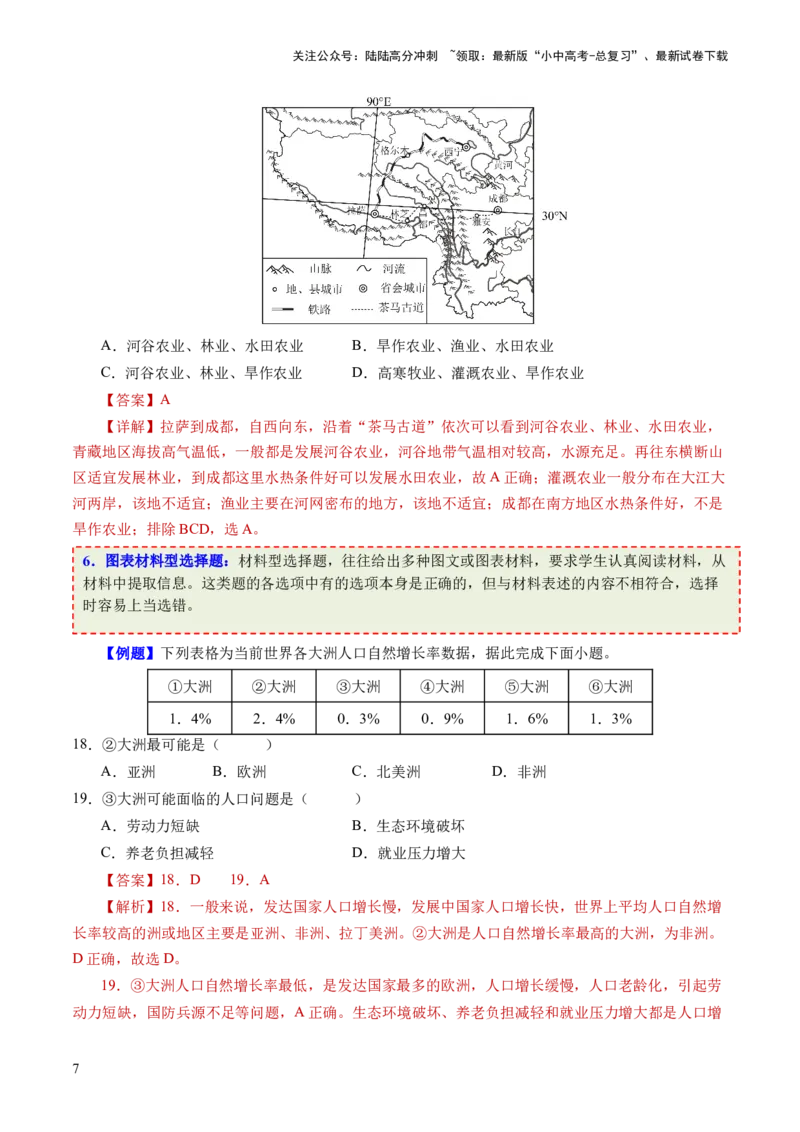 考前抢分技巧01选择题专项提分（解析版）_02中考总复习（2026版更新中）_09-地理-中考总复习_2024年中考复习资料_三轮复习_备战2024年中考地理抢分秘籍（全国通用）_考前抢分技巧