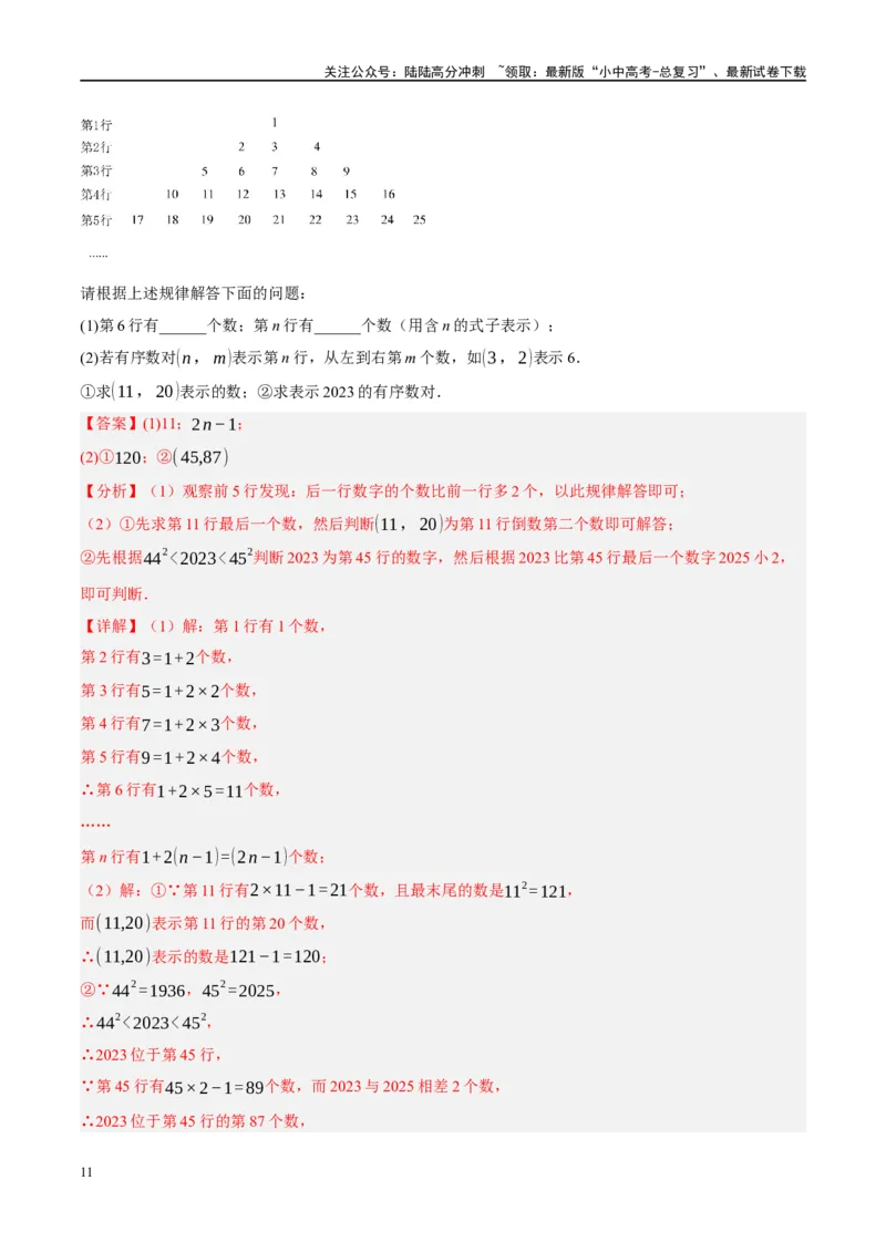 重难点01数式、图形与函数的规律探索问题（解析版）_02中考总复习（2026版更新中）_02-数学-中考总复习_2024年中考复习资料_二轮复习资料_重难点