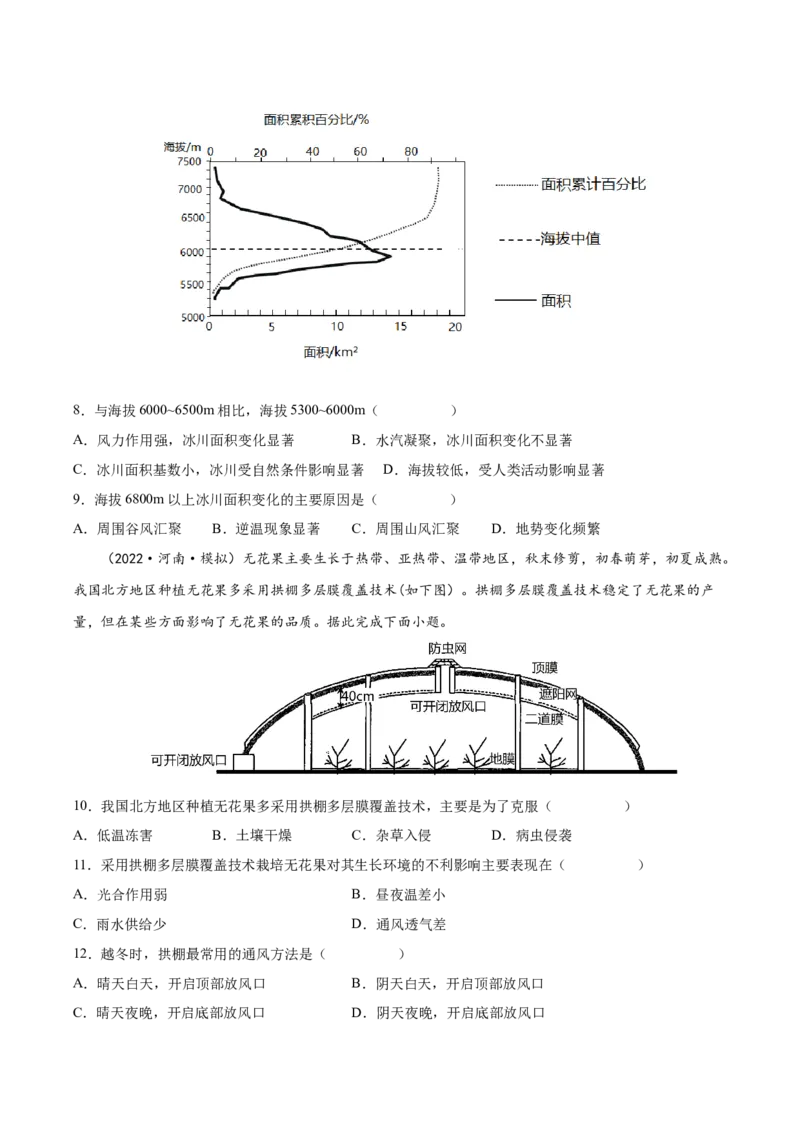 专题05大气运动-备战2023年高考地理一轮复习精讲精练（原卷版）_9.2025地理总复习_2023年新高考复习资料_一轮复习_备战2023年高考地理一轮复习精讲精练