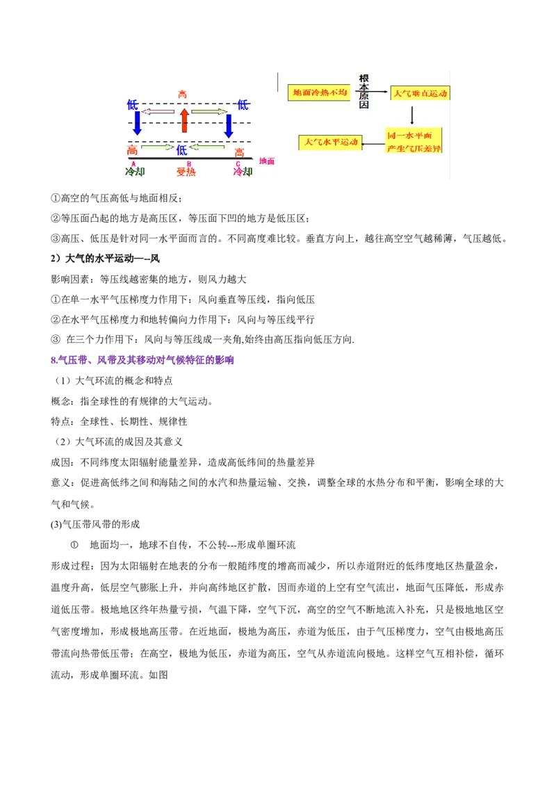 专题05大气运动-备战2023年高考地理一轮复习精讲精练（原卷版）_9.2025地理总复习_2023年新高考复习资料_一轮复习_备战2023年高考地理一轮复习精讲精练