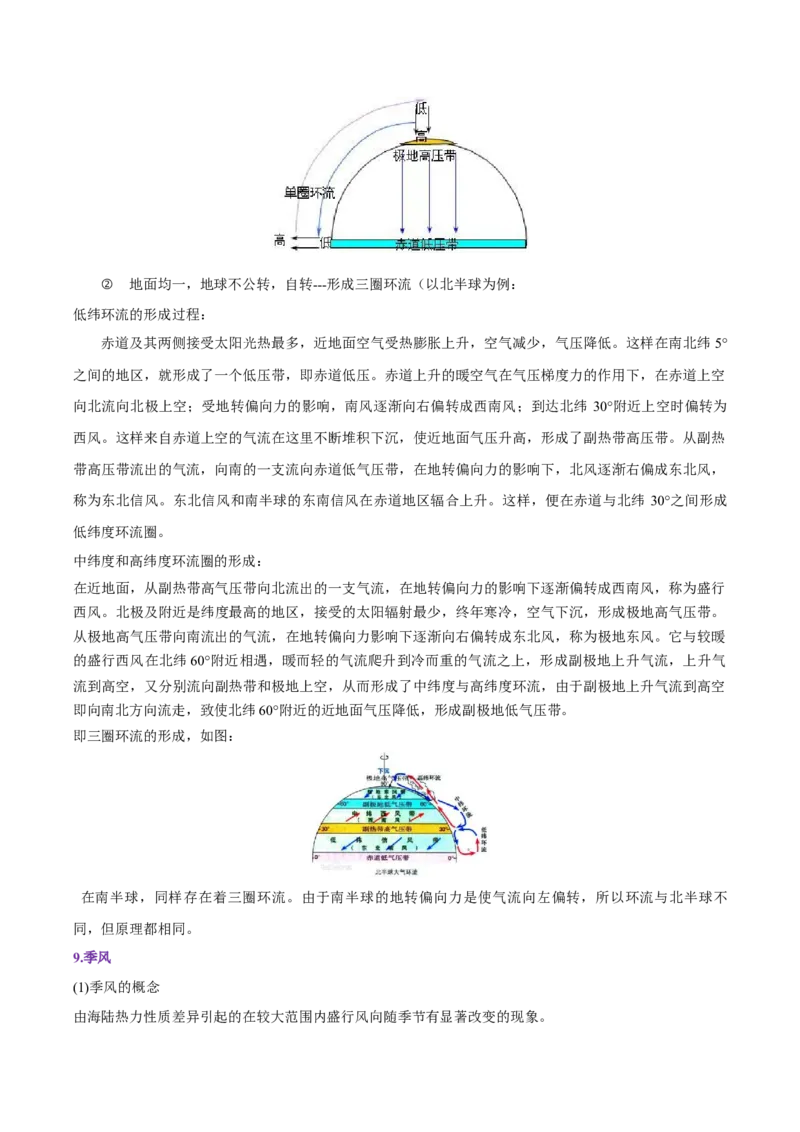 专题05大气运动-备战2023年高考地理一轮复习精讲精练（原卷版）_9.2025地理总复习_2023年新高考复习资料_一轮复习_备战2023年高考地理一轮复习精讲精练