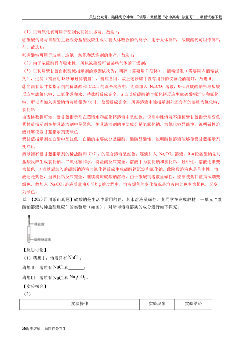 第十一单元盐化肥（讲义）-备战2024年中考化学一轮复习考点帮（人教版）（解析版）_02中考总复习（2026版更新中）_05-化学-中考总复习_2024年中考复习资料_一轮复习资料_考点过关讲义