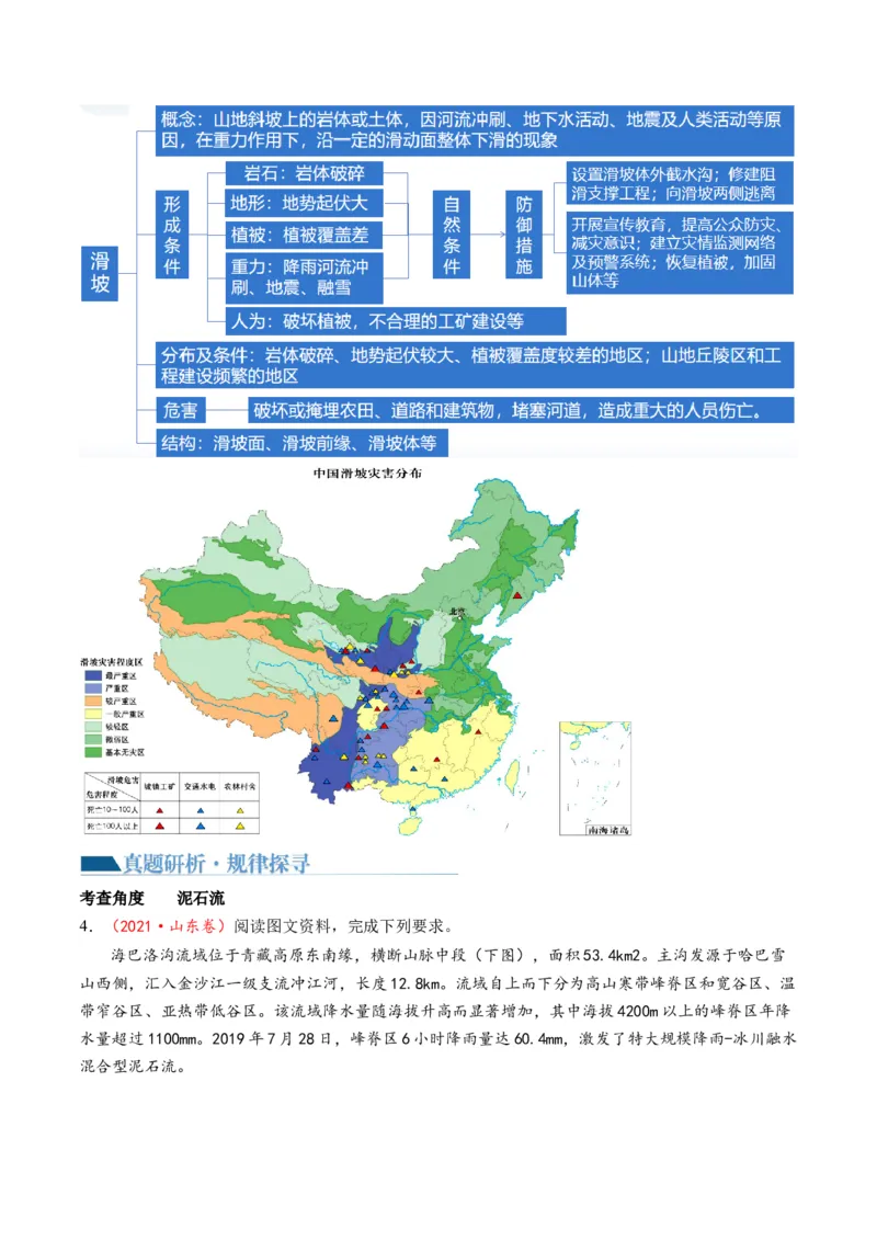 专题07自然灾害（讲义）（原卷版）_9.2025地理总复习_2024年新高考资料_2.2024二轮复习_2024年高考地理二轮复习讲练测（新教材新高考）