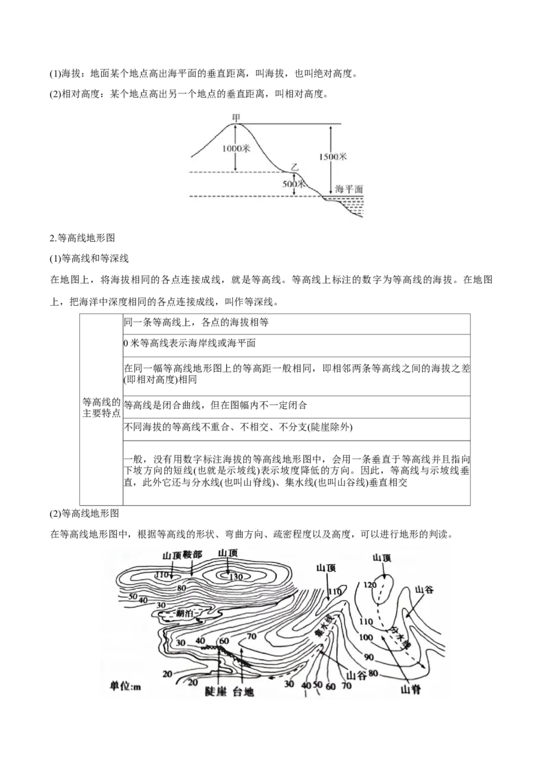专题1地球仪与地图（讲义）（解析版）_9.2025地理总复习_2024年新高考资料_3.2024专项复习_备战2024年高考地理总复习专题考点+微专题集成讲练辑