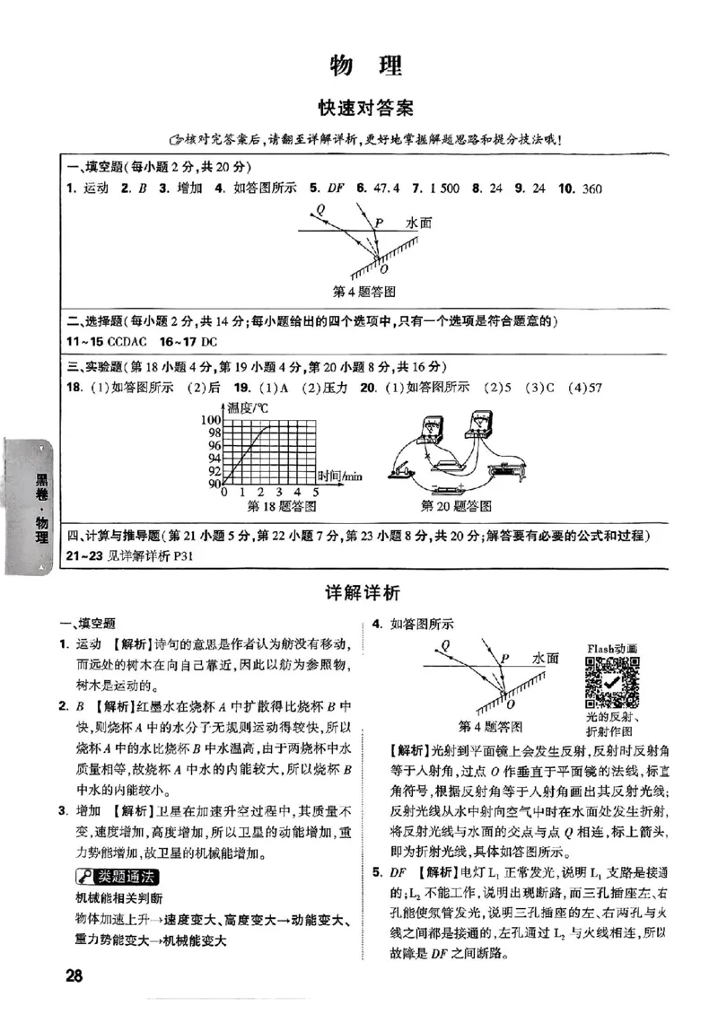 万唯黑卷物理(1)_初中资料合集_2025《万唯中考&bull;黑白卷》多地方版（更30省）_2025《万唯中考&bull;黑白卷》7科全套（安徽）_A4版