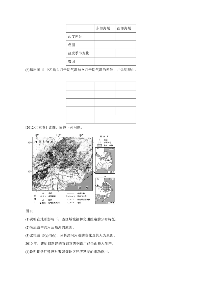 专题04地球上的水（原卷版）_9.2025地理总复习_2023年新高考复习资料_专项复习_十年高考真题地理分项解析_十年高考真题地理分项解析（第1-6专题）