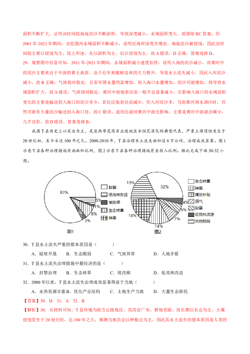 专题11生态环境综合（解析版）_9.2025地理总复习_2023年新高考复习资料_二轮复习_抓重点&middot;破难点2023年高考地理二轮复习重难点突破高分训练营287547423