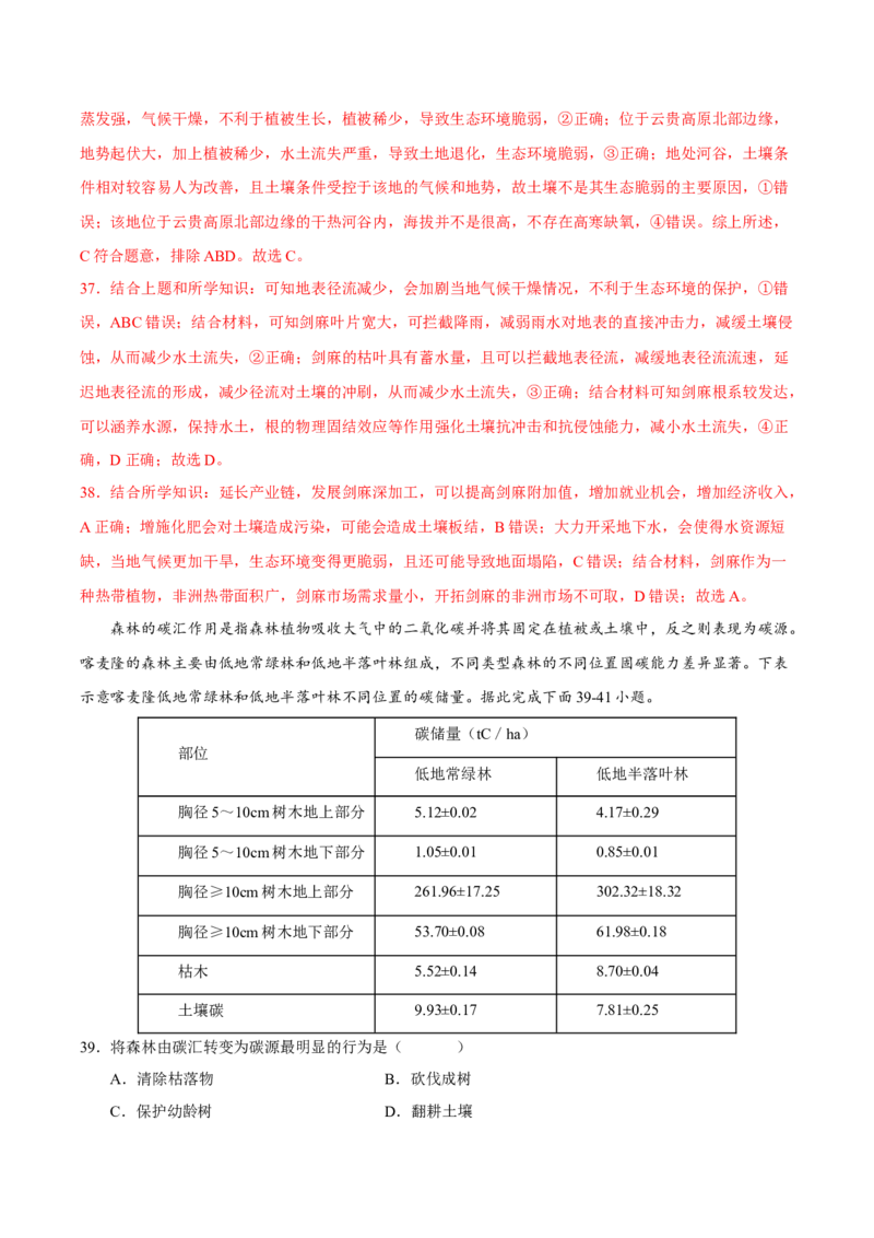 专题11生态环境综合（解析版）_9.2025地理总复习_2023年新高考复习资料_二轮复习_抓重点&middot;破难点2023年高考地理二轮复习重难点突破高分训练营287547423