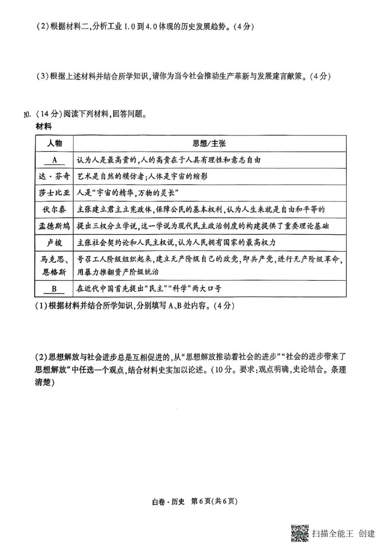历史白卷_初中资料合集_2025《万唯中考&bull;黑白卷》多地方版（更30省）_2025《万唯中考&bull;黑白卷》7科全套（湖南）