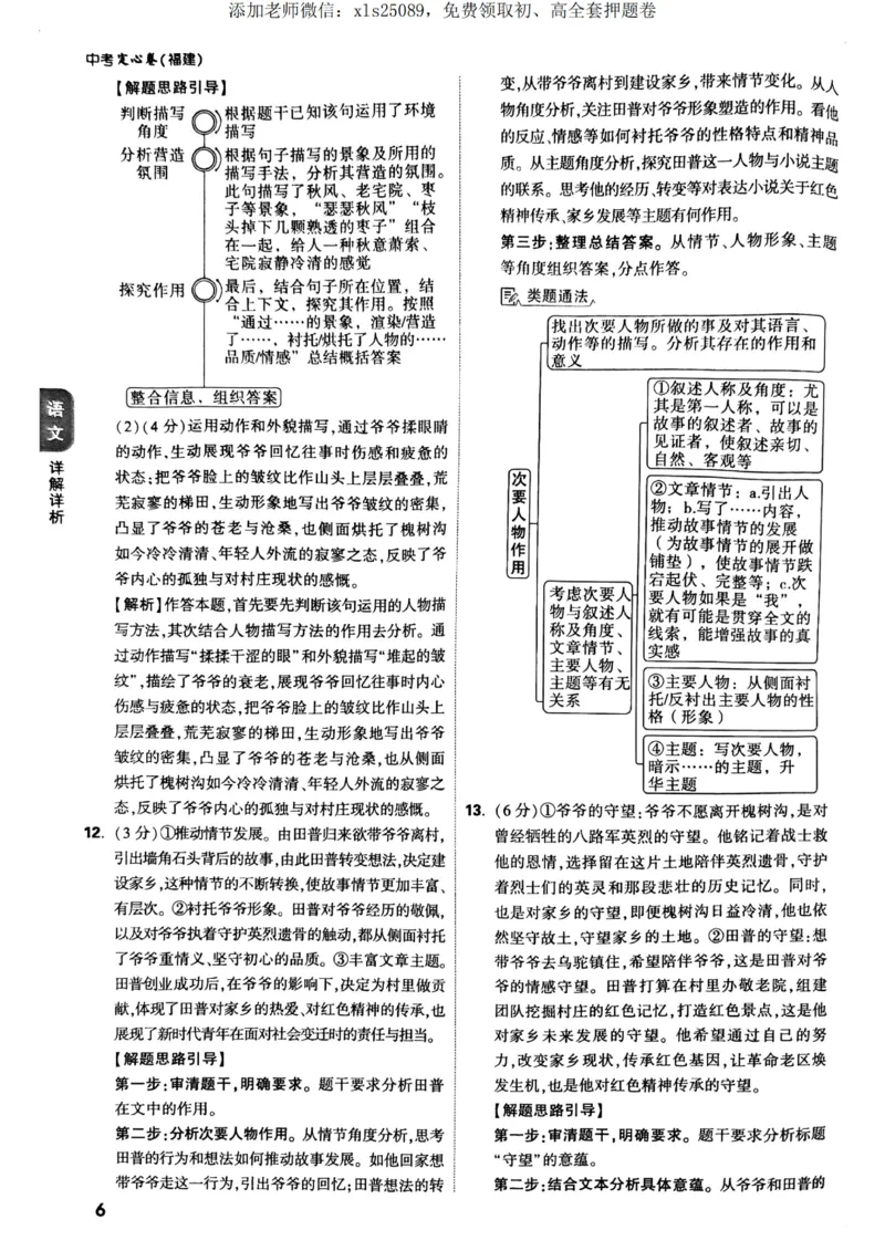 语文数学定心卷答案_00_初中资料合集_万唯2025版万唯中考《定心卷》全国地方版实时更新（已更11省）_2025万唯中考《定心卷》5科（福建）