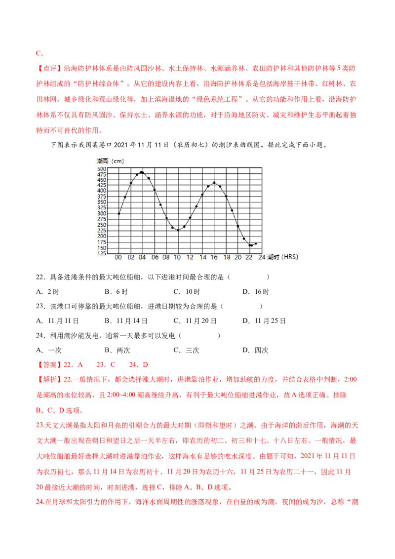 专题07海水的性质-备战2023年高考地理一轮复习精讲精练（解析版）_9.2025地理总复习_2023年新高考复习资料_一轮复习_备战2023年高考地理一轮复习精讲精练