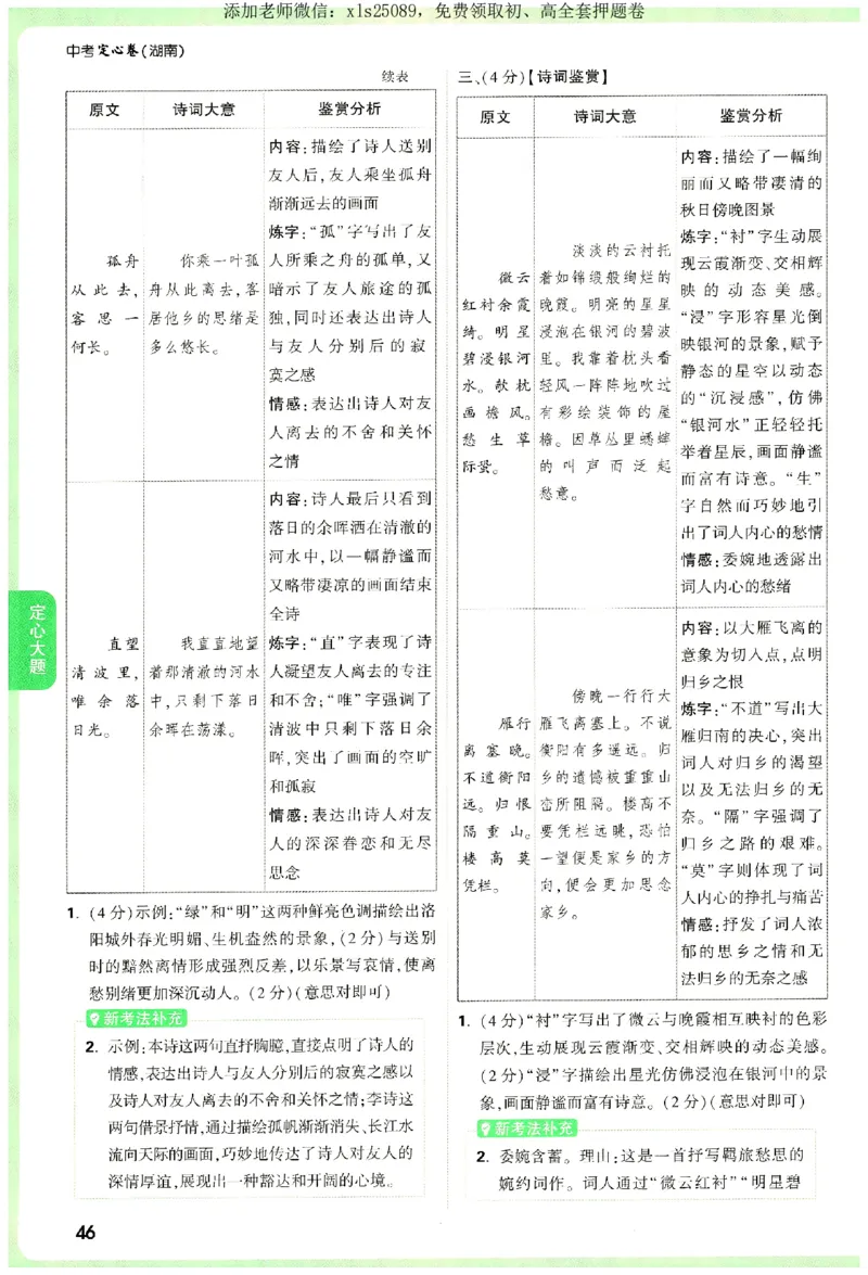 2025《万唯中考&bull;湖南定心卷》参考答案_初中资料合集_万唯2025版万唯中考《定心卷》全国地方版实时更新（已更11省）_2025万唯中考《定心卷》7科（湖南）