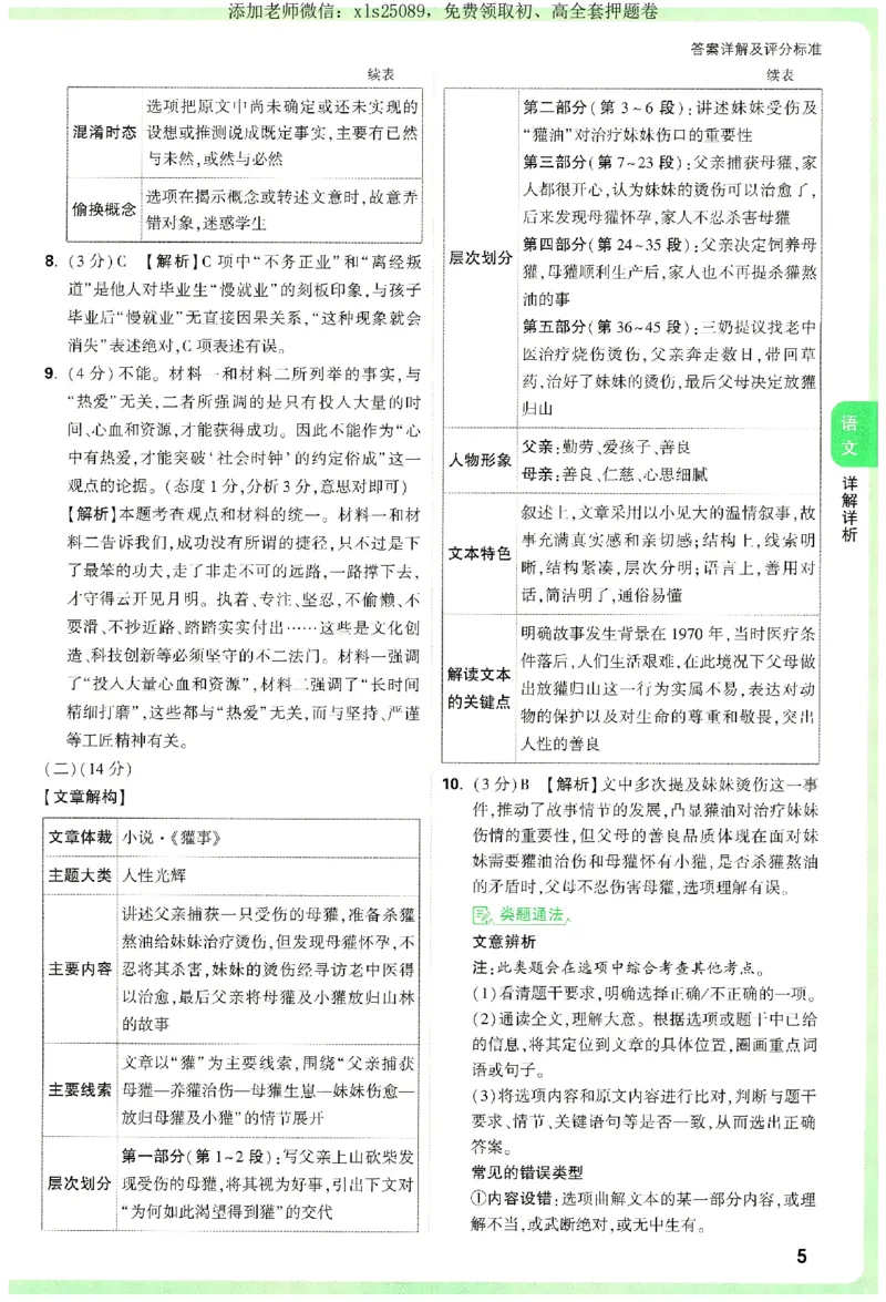 2025《万唯中考&bull;湖南定心卷》参考答案_初中资料合集_万唯2025版万唯中考《定心卷》全国地方版实时更新（已更11省）_2025万唯中考《定心卷》7科（湖南）