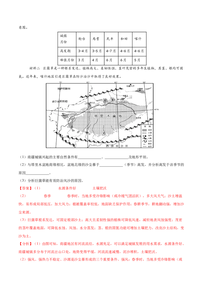 地理微考点：风沙专题-备战2023年高考总复习地理微考点狙击与专项突破_9.2025地理总复习_2023年新高考复习资料_专项复习_备战2023年高考地理总复习微考点狙击与专项测练_先导辑