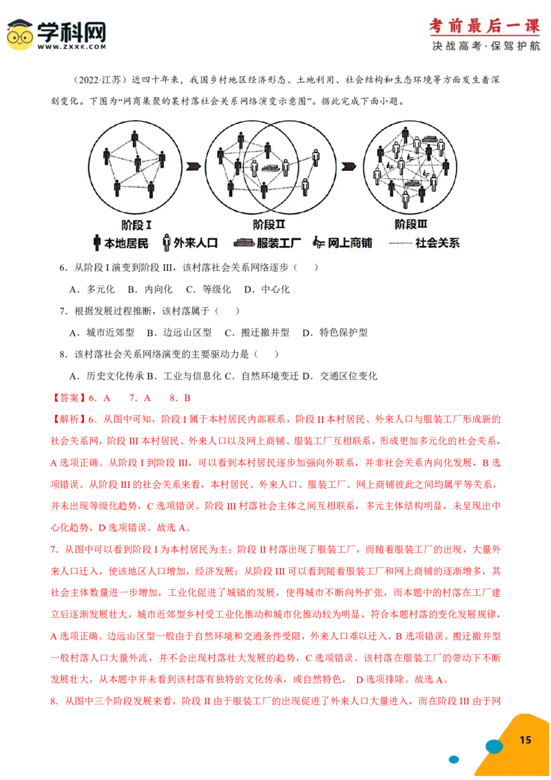 地理-2024年高考考前最后一课_9.2025地理总复习_2024年新高考资料_5.2024三轮冲刺_地理（含PDF版，可直接打印）-2024年高考考前最后一课