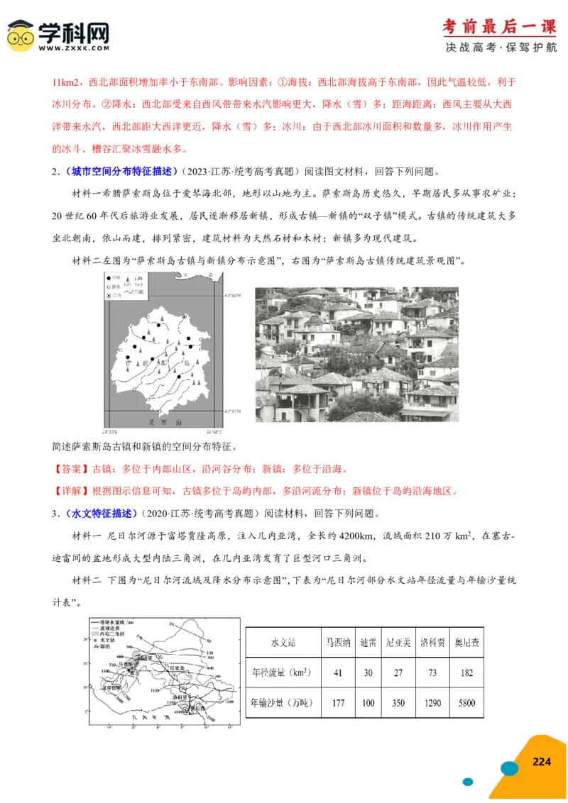 地理-2024年高考考前最后一课_9.2025地理总复习_2024年新高考资料_5.2024三轮冲刺_地理（含PDF版，可直接打印）-2024年高考考前最后一课