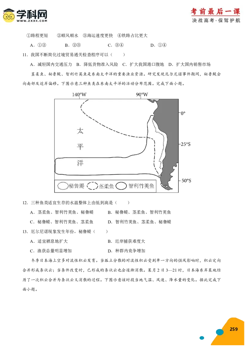 地理-2024年高考考前最后一课_9.2025地理总复习_2024年新高考资料_5.2024三轮冲刺_地理（含PDF版，可直接打印）-2024年高考考前最后一课
