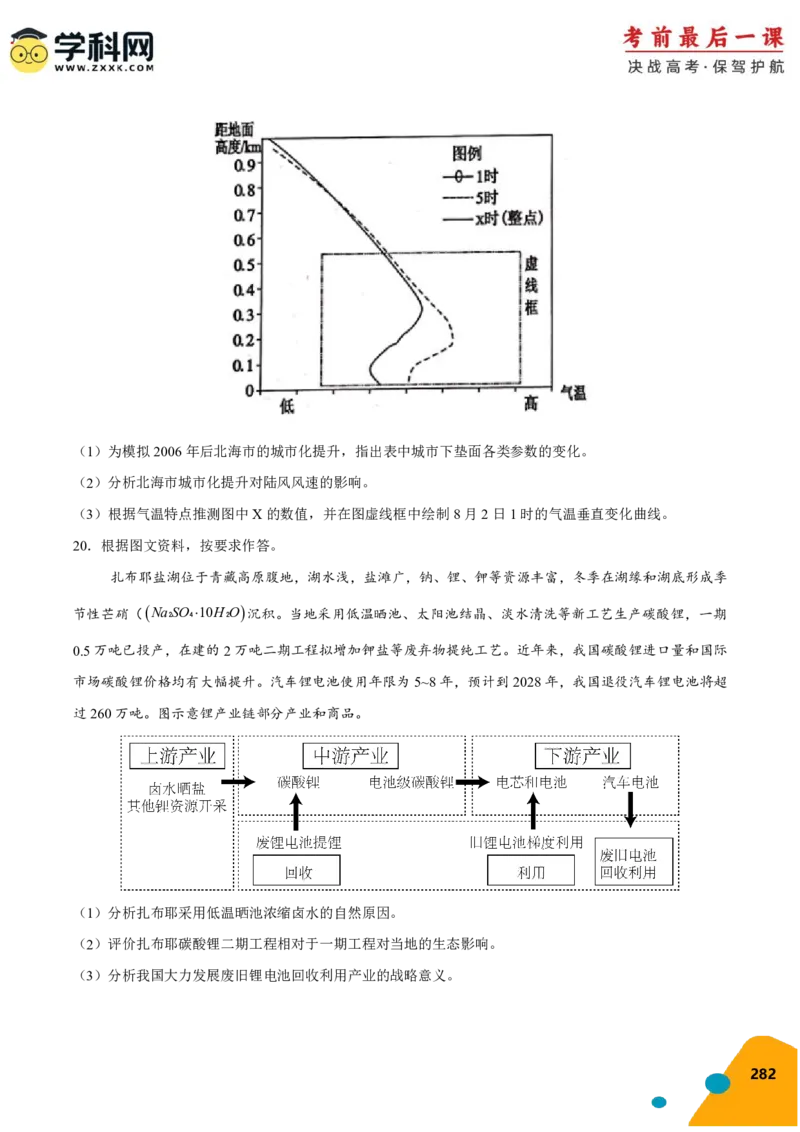 地理-2024年高考考前最后一课_9.2025地理总复习_2024年新高考资料_5.2024三轮冲刺_地理（含PDF版，可直接打印）-2024年高考考前最后一课