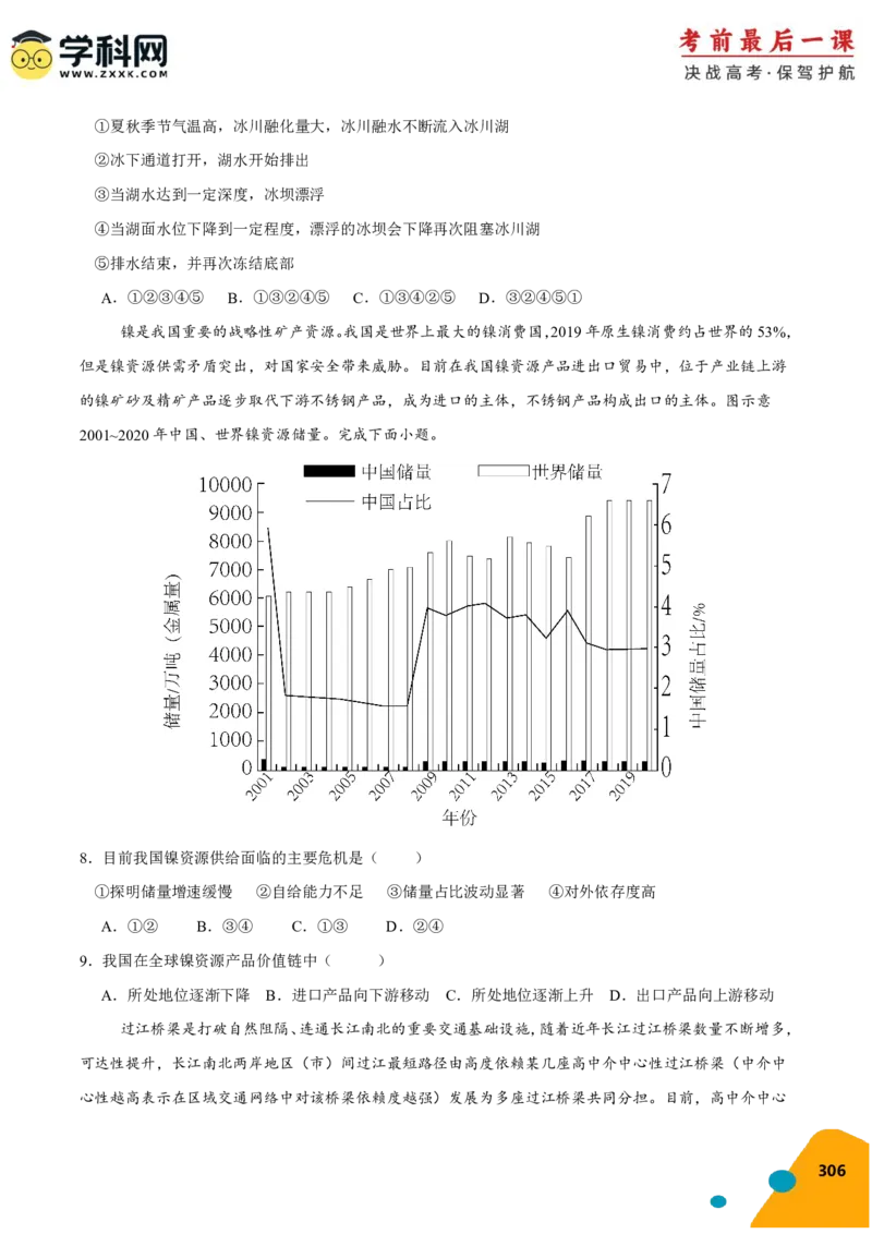 地理-2024年高考考前最后一课_9.2025地理总复习_2024年新高考资料_5.2024三轮冲刺_地理（含PDF版，可直接打印）-2024年高考考前最后一课