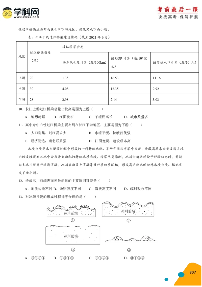 地理-2024年高考考前最后一课_9.2025地理总复习_2024年新高考资料_5.2024三轮冲刺_地理（含PDF版，可直接打印）-2024年高考考前最后一课