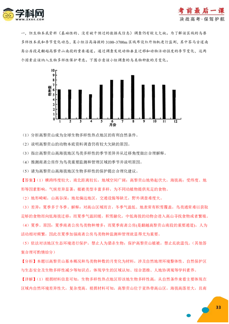 地理-2024年高考考前最后一课_9.2025地理总复习_2024年新高考资料_5.2024三轮冲刺_地理（含PDF版，可直接打印）-2024年高考考前最后一课
