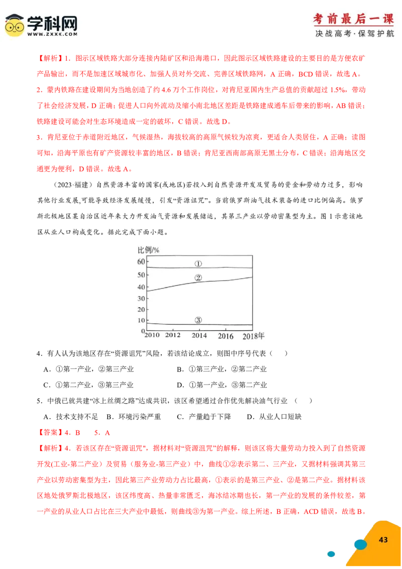 地理-2024年高考考前最后一课_9.2025地理总复习_2024年新高考资料_5.2024三轮冲刺_地理（含PDF版，可直接打印）-2024年高考考前最后一课