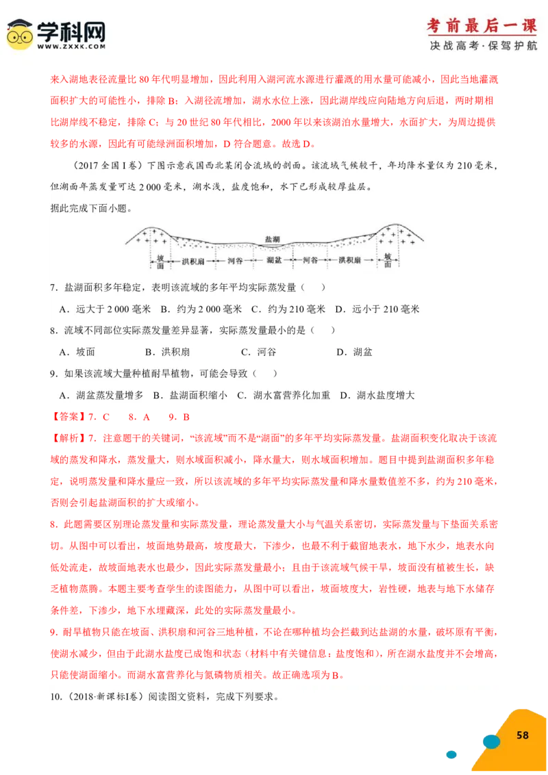 地理-2024年高考考前最后一课_9.2025地理总复习_2024年新高考资料_5.2024三轮冲刺_地理（含PDF版，可直接打印）-2024年高考考前最后一课