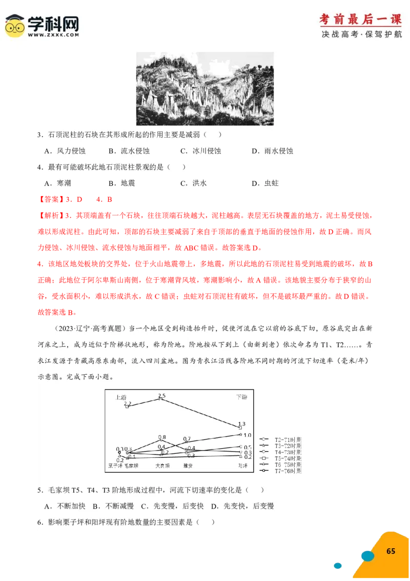 地理-2024年高考考前最后一课_9.2025地理总复习_2024年新高考资料_5.2024三轮冲刺_地理（含PDF版，可直接打印）-2024年高考考前最后一课
