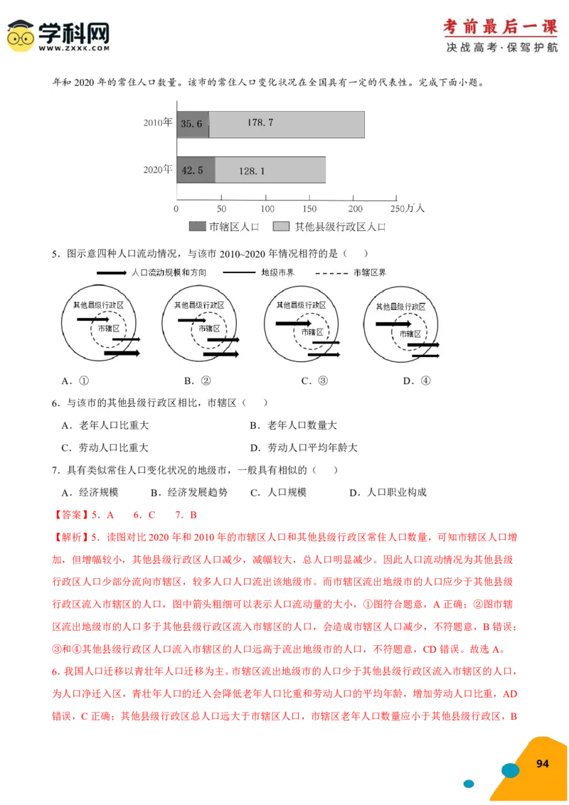 地理-2024年高考考前最后一课_9.2025地理总复习_2024年新高考资料_5.2024三轮冲刺_地理（含PDF版，可直接打印）-2024年高考考前最后一课