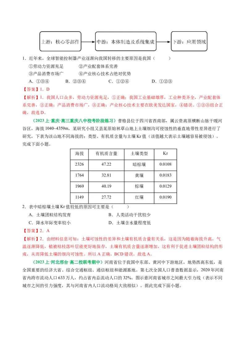 专题07&ldquo;因果关系型&rdquo;选择题答题技巧（原卷版）_9.2025地理总复习_2024年新高考资料_2.2024二轮复习_2024年高考地理二轮热点题型归纳与变式演练（新高考通用）