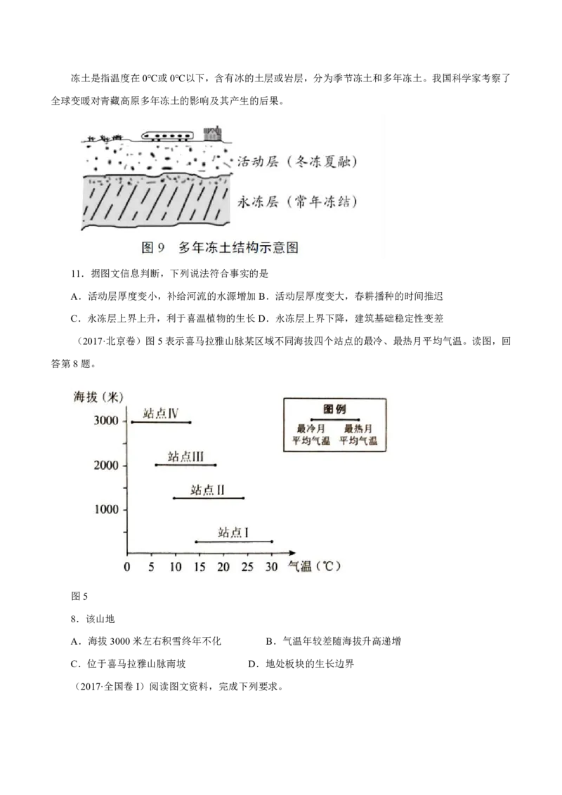 专题06自然地理环境的整体性与差异性（原卷版）_9.2025地理总复习_2023年新高考复习资料_专项复习_十年高考真题地理分项解析_十年高考真题地理分项解析（第1-6专题）