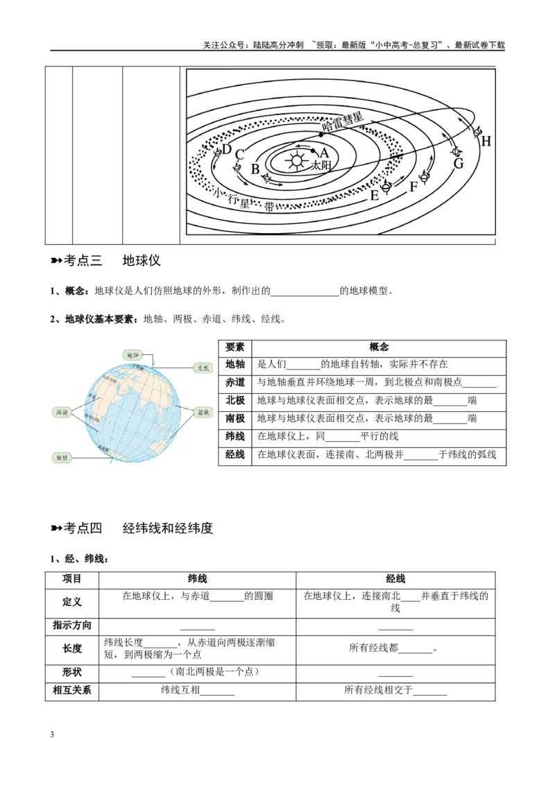 阶段背记01地球和地图（原卷版）_02中考总复习（2026版更新中）_09-地理-中考总复习_2024年中考复习资料_一轮复习_❤2024年中考地理一轮复习讲练测（全国通用）_晨读晚默+填图_晨读晚默