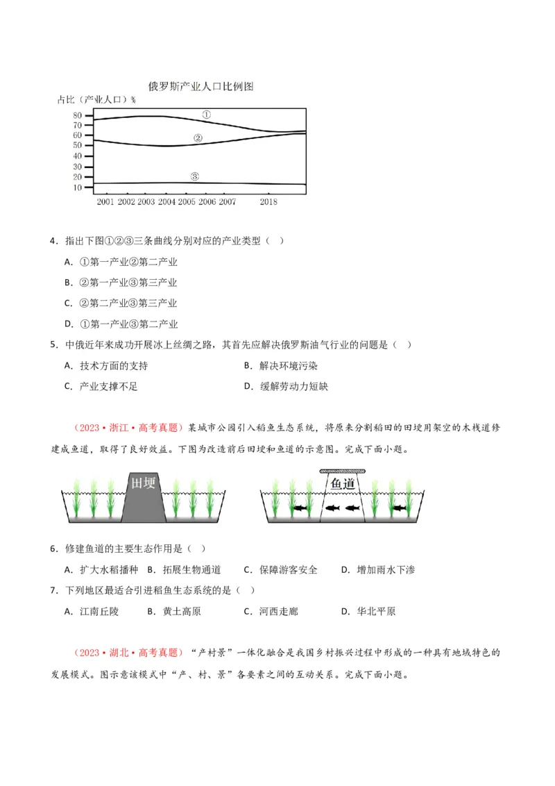 专题17地理环境与区域发展-口袋书2024年高考地理一轮复习知识清单_9.2025地理总复习_2024年新高考资料_1.2024一轮复习_2024年高考地理一轮复习知识清单