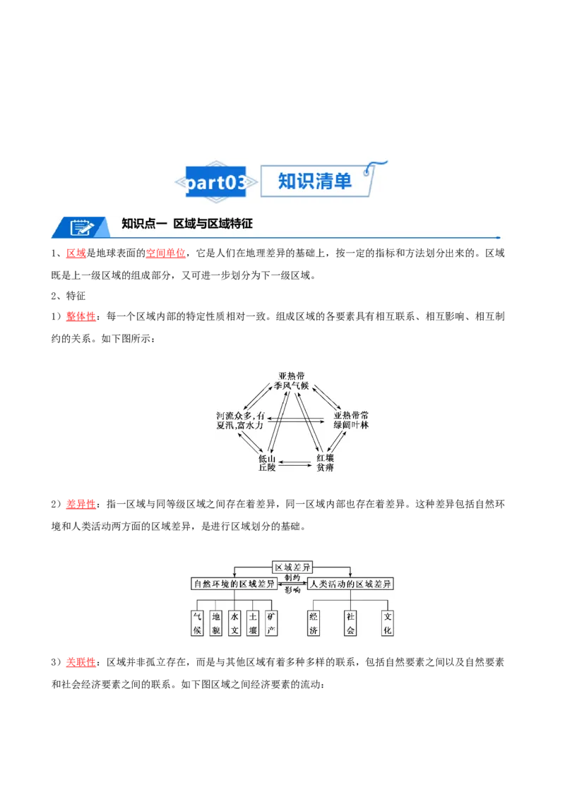 专题17地理环境与区域发展-口袋书2024年高考地理一轮复习知识清单_9.2025地理总复习_2024年新高考资料_1.2024一轮复习_2024年高考地理一轮复习知识清单