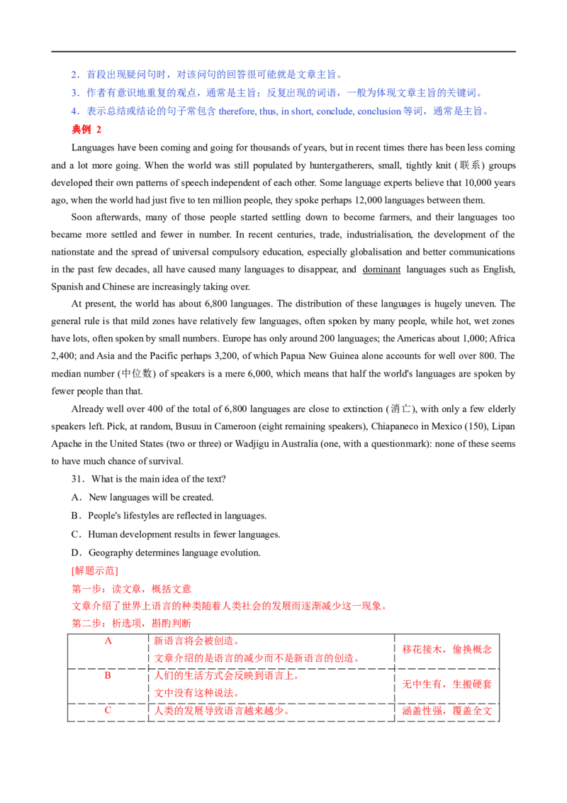专题16-阅读理解之词义猜测题与主旨大意题（解析版）先学先知备考2023年高考英语零轮复习双基必过学与练（通用版）_3.2025英语总复习_赠品通用版（老高考）复习资料