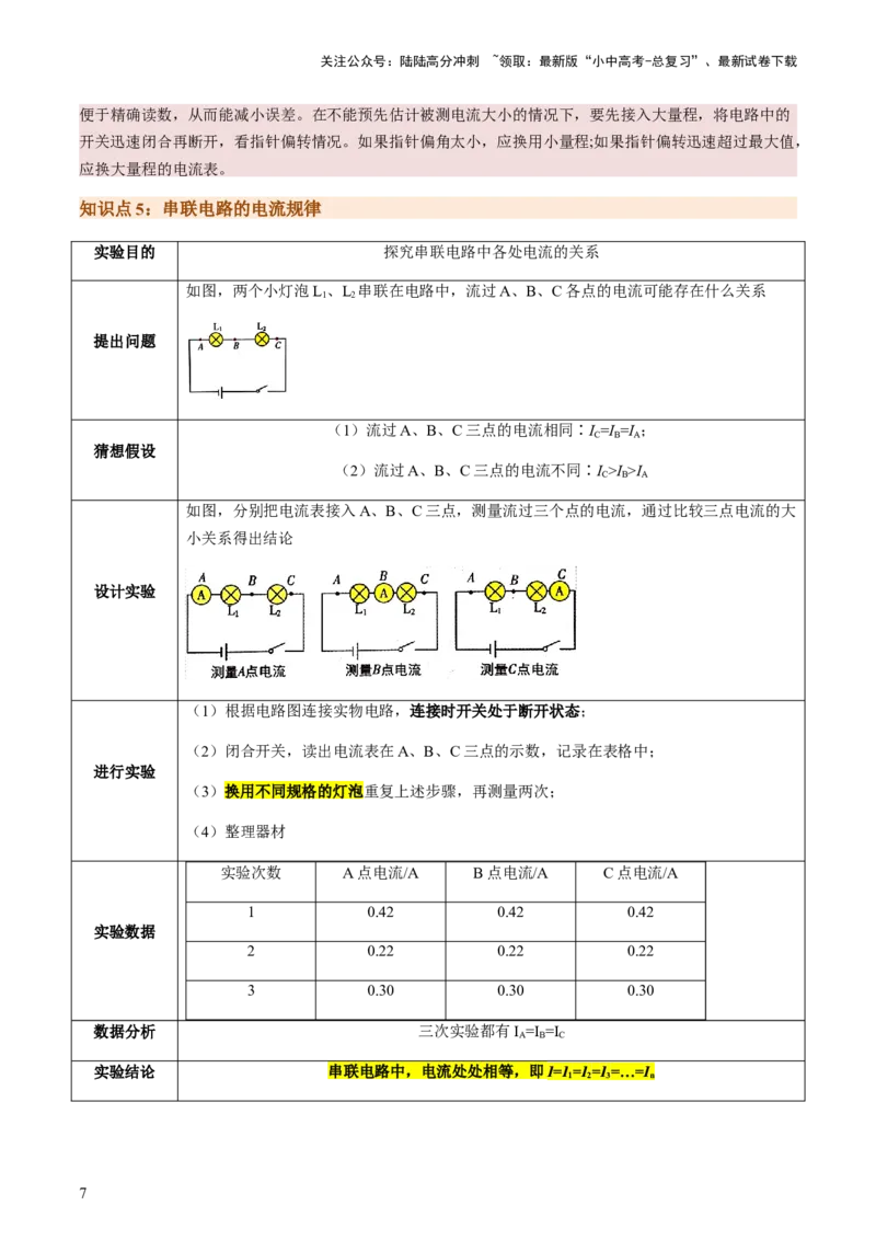 通关08电荷、电流、电压和电阻-备战2024年中考物理抢分秘籍（全国通用）（原卷版）_02中考总复习（2026版更新中）_04-物理-中考总复习_2024年中考复习资料_三轮复习