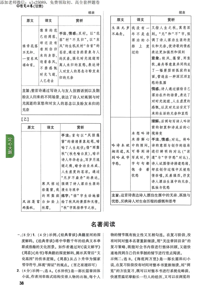 2025甘肃定心卷五科合订答案_00_初中资料合集_万唯2025版万唯中考《定心卷》全国地方版实时更新（已更11省）_2025万唯中考《定心卷》7科（甘肃）