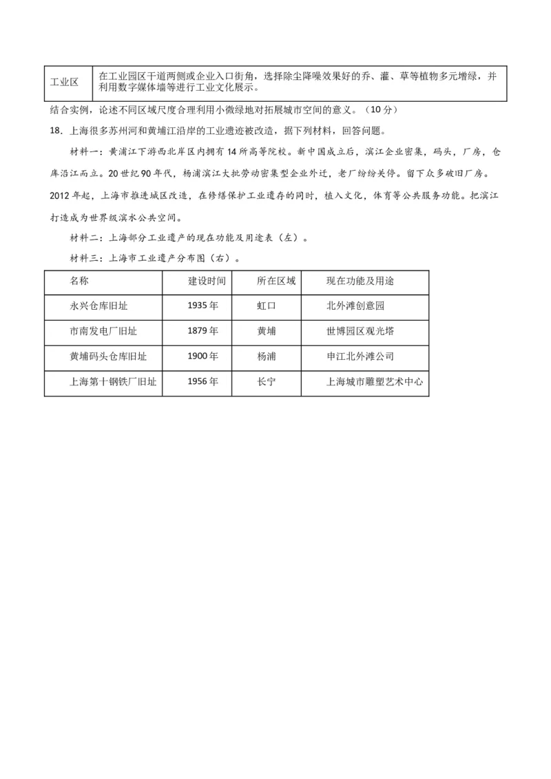 单元提升卷09城市-2024年高考地理一轮复习考点通关卷（新高考通用）（原卷版）_9.2025地理总复习_2024年新高考资料_1.2024一轮复习_2024年高考地理一轮复习考点通关卷（新高考通用）