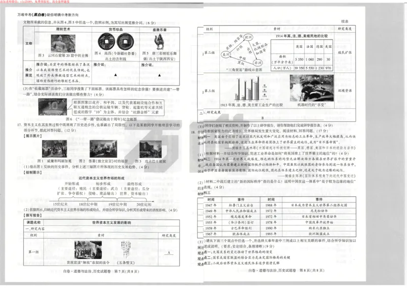 2025《万唯中考&bull;新疆黑白卷》历道白卷_初中资料合集_2025《万唯中考&bull;黑白卷》多地方版（更30省）_2025《万唯中考&bull;黑白卷》7科全套（新疆）