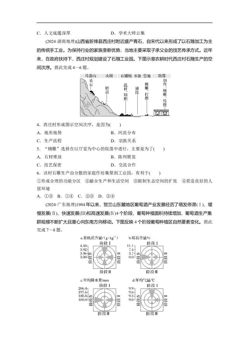 专题10　图表信息处理_9.2025地理总复习_2025年新高考资料_二轮复习_2025年高考地理二轮复习讲义+专题强化练（学生版）_专题强化练