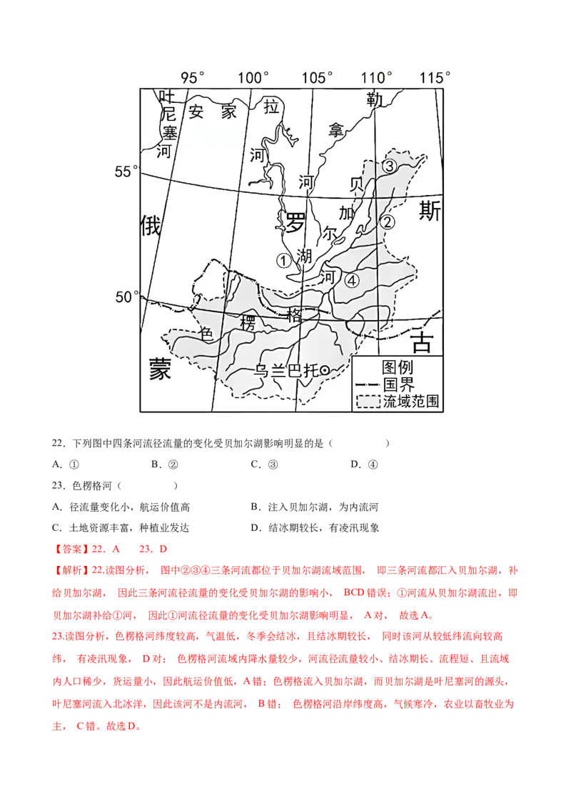 专题06水循环-备战2023年高考地理一轮复习精讲精练（解析版）_9.2025地理总复习_2023年新高考复习资料_一轮复习_备战2023年高考地理一轮复习精讲精练