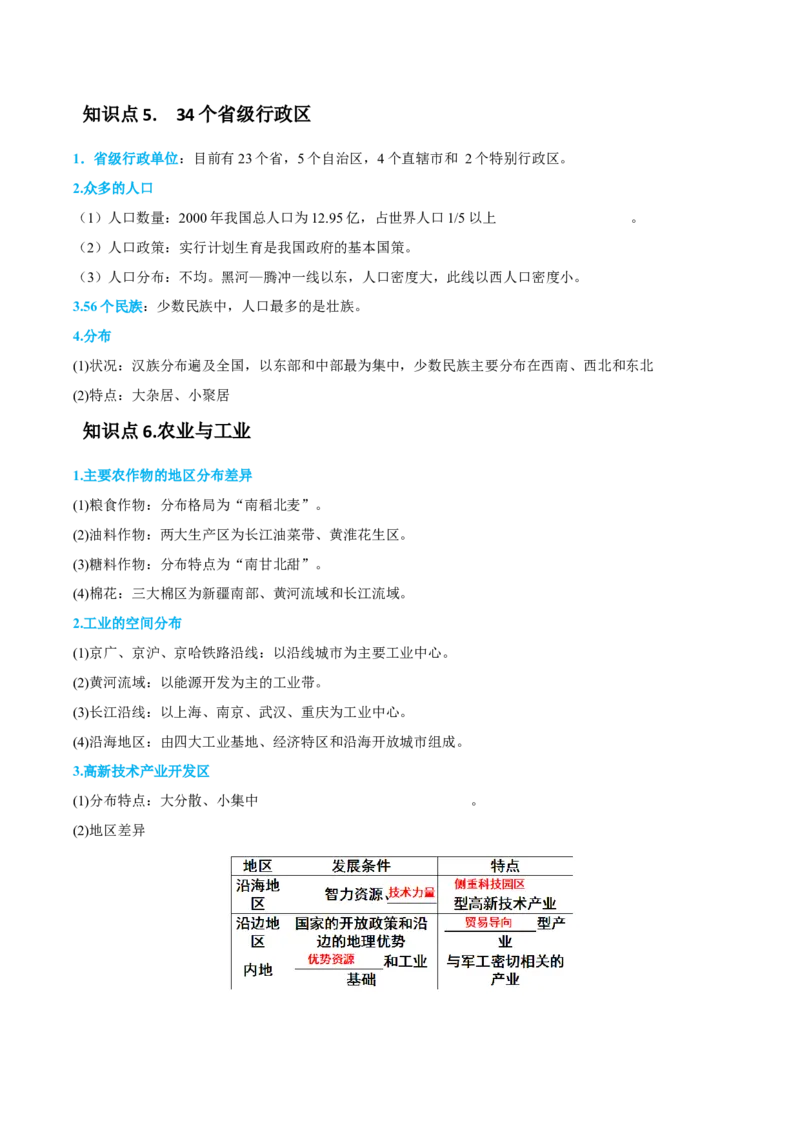 专题21中国地理-备战2023年高考地理一轮复习精讲精练（解析版）_9.2025地理总复习_2023年新高考复习资料_一轮复习_备战2023年高考地理一轮复习精讲精练