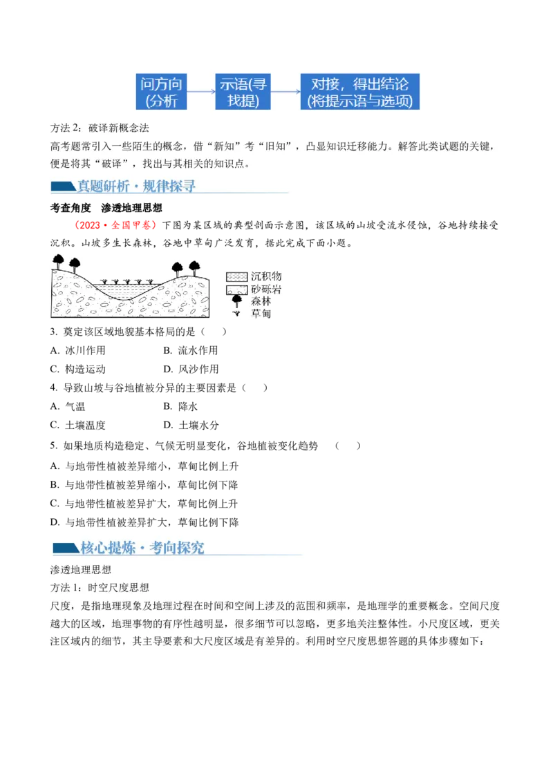 专题1选择题攻略（讲义）（原卷版）_9.2025地理总复习_2024年新高考资料_2.2024二轮复习_2024年高考地理二轮复习讲练测（新教材新高考）_攻略