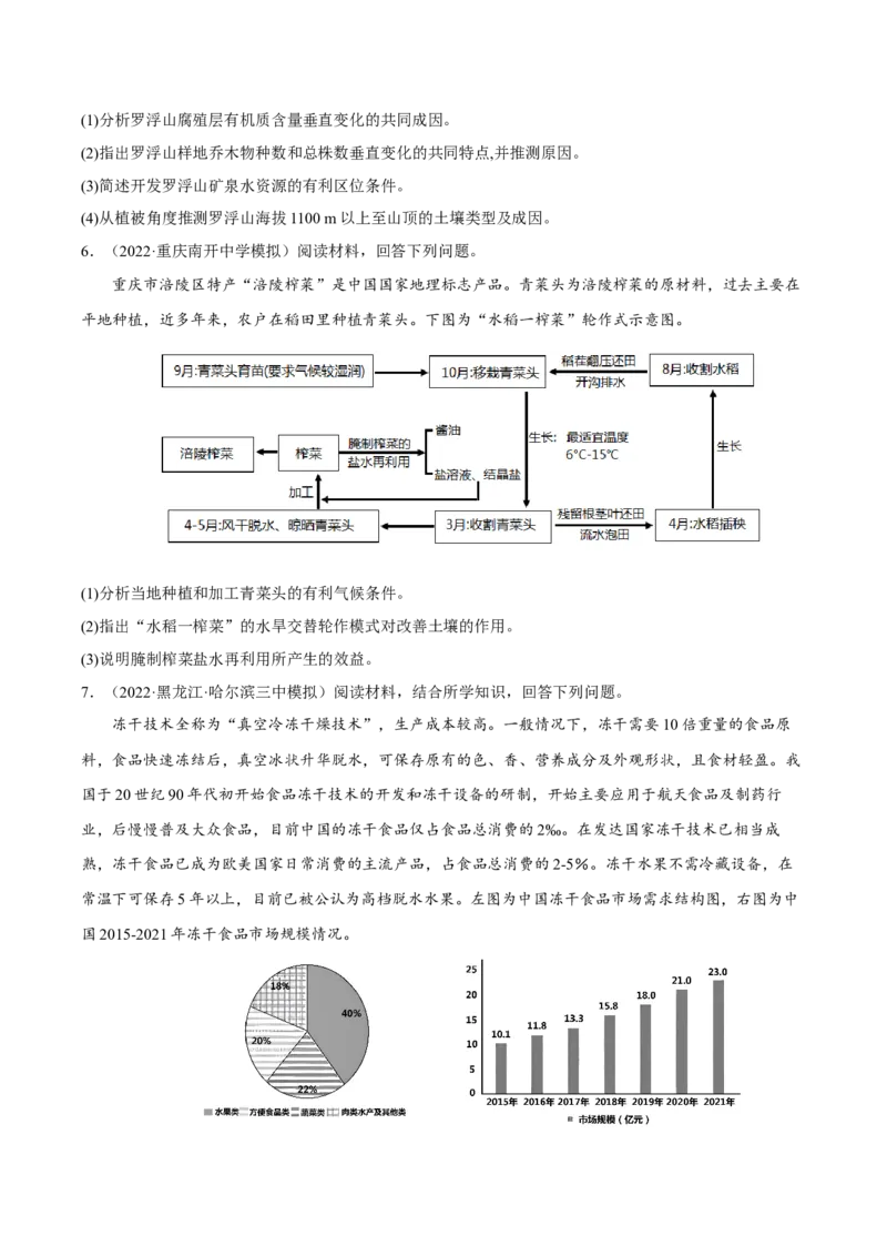 专题21区位评价类综合题（原卷版）_9.2025地理总复习_2023年新高考复习资料_二轮复习_抓重点&middot;破难点2023年高考地理二轮复习重难点突破高分训练营287547423