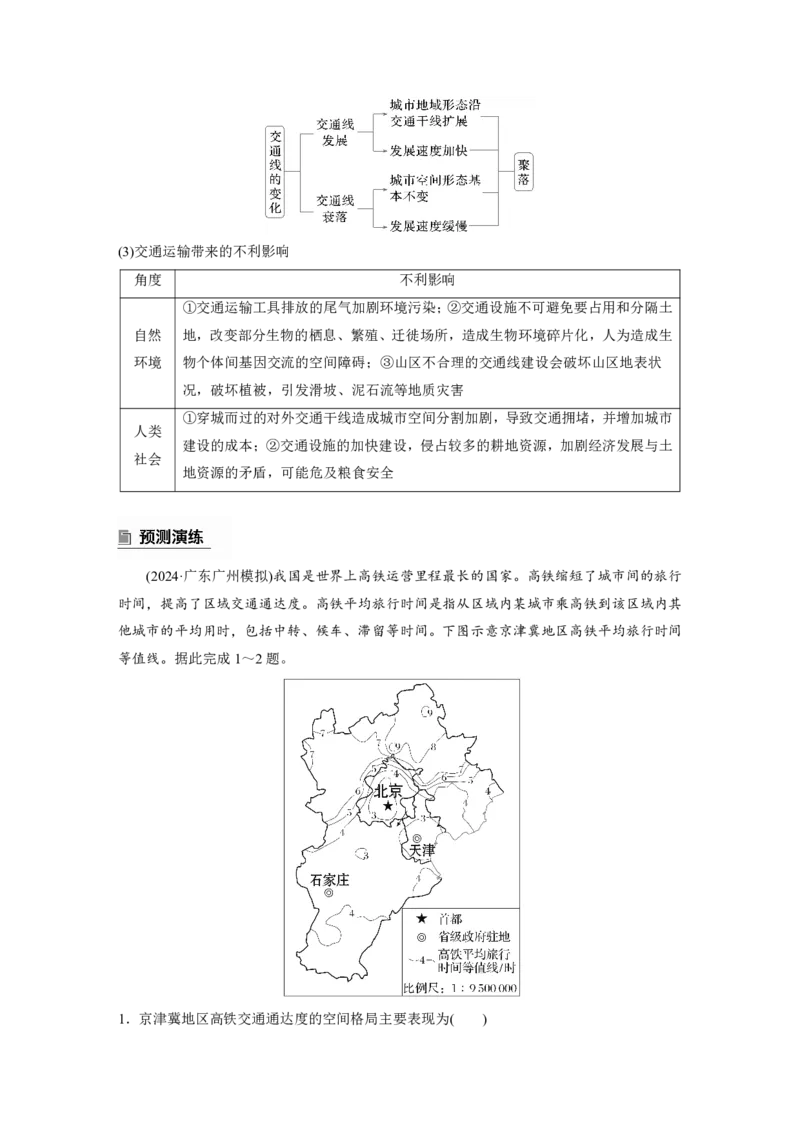 2025年高考地理二轮复习配套讲义通用版专题5　主题11　交通拓展_9.2025地理总复习_2025年新高考资料_二轮复习_2025年高考地理二轮复习配套讲义通用版（解析版）