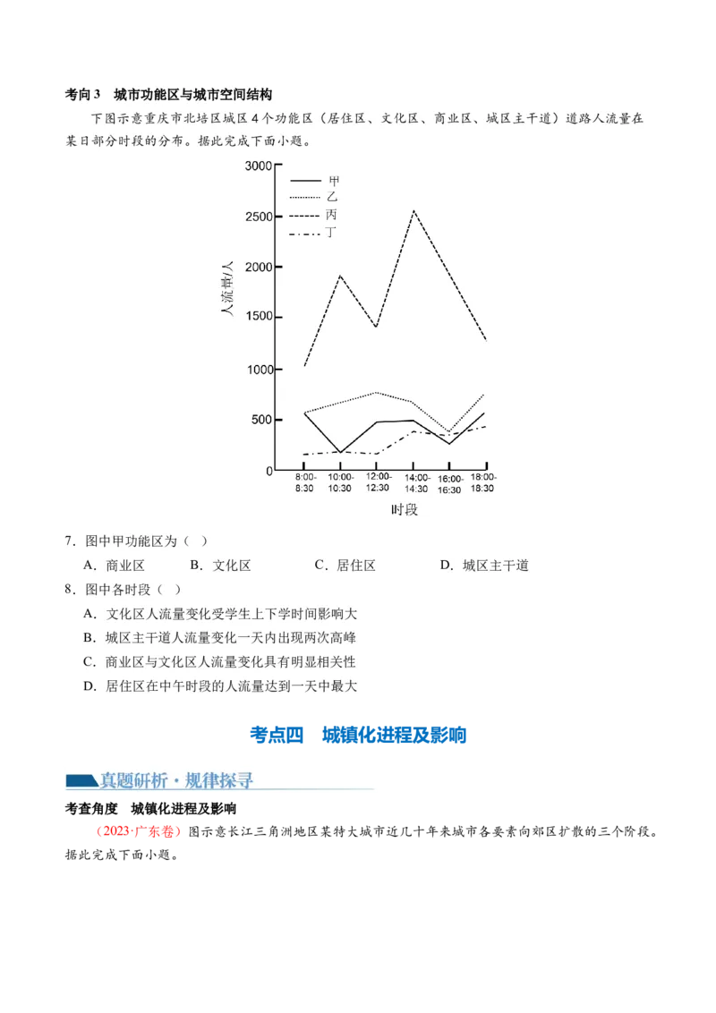 专题08人口与城市（讲义）（原卷版）_9.2025地理总复习_2024年新高考资料_2.2024二轮复习_2024年高考地理二轮复习讲练测（新教材新高考）
